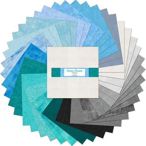 Wilmington Prints Fabrics Ocean Dream Essentials Textures Layer Cake Ten Inch Squares