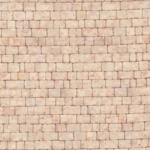 Hoffman Fabrics Bonjour Belle Paris Antique Beige Cream Paris Stone Building