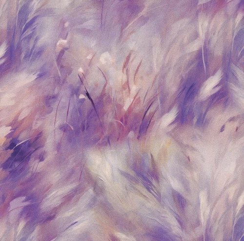Hoffman Fabrics Wings over Wildflowers Purple Haze Impressionist Grasses