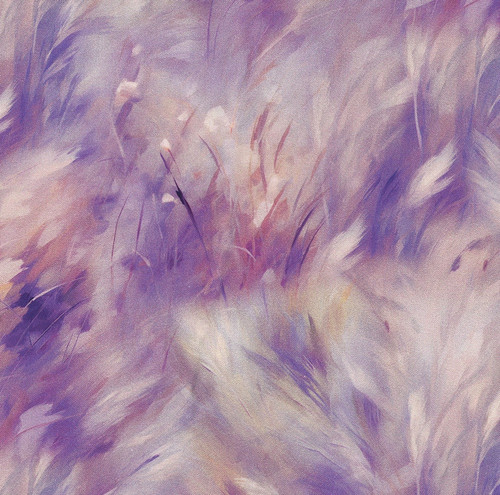 Hoffman Fabrics Wings over Wildflowers Purple Haze Impressionist Grasses
