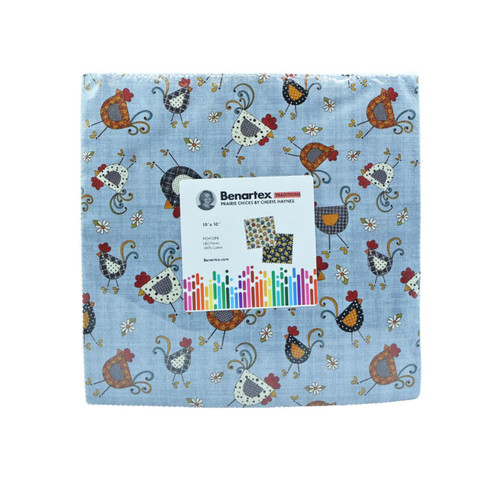 Benartex Fabrics Prairie Chicks Cheryl Haynes Prairie Chicks Layer Cake Ten Inch Squares