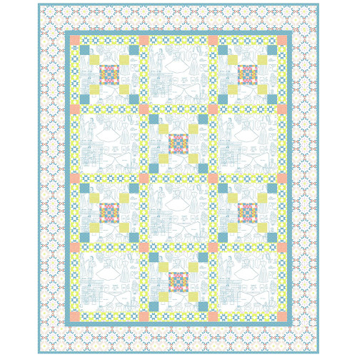 Dear Stella Designs Fabric Stitch and Glow Shabby Chic Quilt Kit