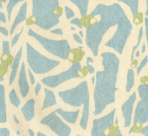 Waverly Fabrics Spa Blue Green Cream Origami Branches