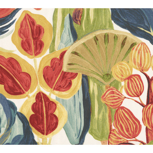 P Kaufmann Fabrics Fairy Meadow Carnival Red Blue Orange Green Trees Flowers