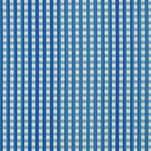 P Kaufmann Fabrics Times Square Cobalt Royal Blue Cream Ombre Woven Plaid