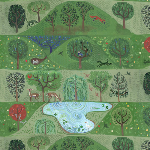 FreeSpirit Fabrics Backyard Wonder by Adam Trest Walk in the Wood Scenic