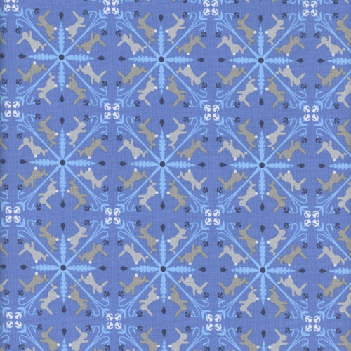FreeSpirit Fabrics Backyard Wonder by Adam Trest Racing Rabbits Blue