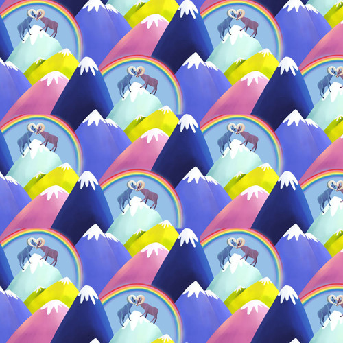 FreeSpirit Fabrics Love in the Wild by Daughter Earth Katy Tanis Love on the Snow Top Multi