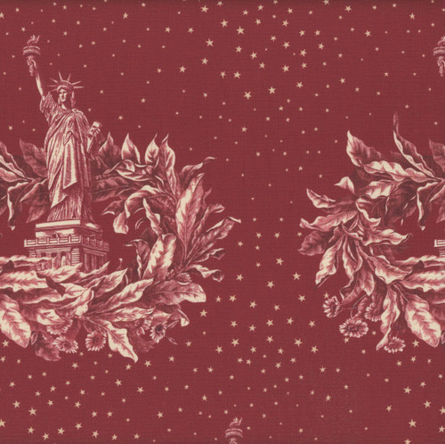 Marcus Fabrics Liberty Island Kellie Beckwith Lady Liberty Red