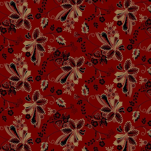 Marcus Fabrics Dear Scarlet Pam Buda Davenport Wine