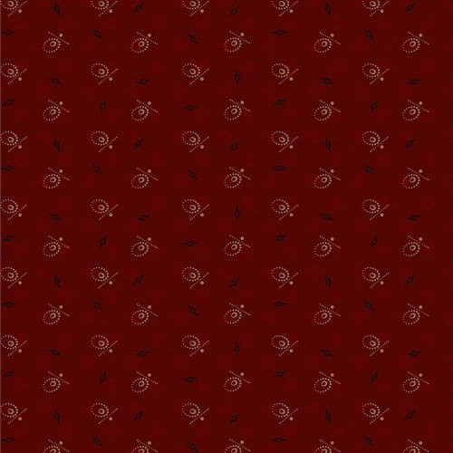 Marcus Fabrics Dear Scarlet Pam Buda Whimsical Circle Wine