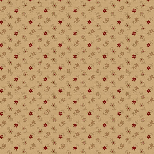 Marcus Fabrics Dear Scarlet Pam Buda Flowers Everywhere Beige