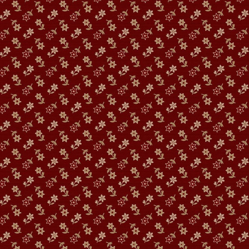 Marcus Fabrics Dear Scarlet Pam Buda Flowers Everywhere Wine