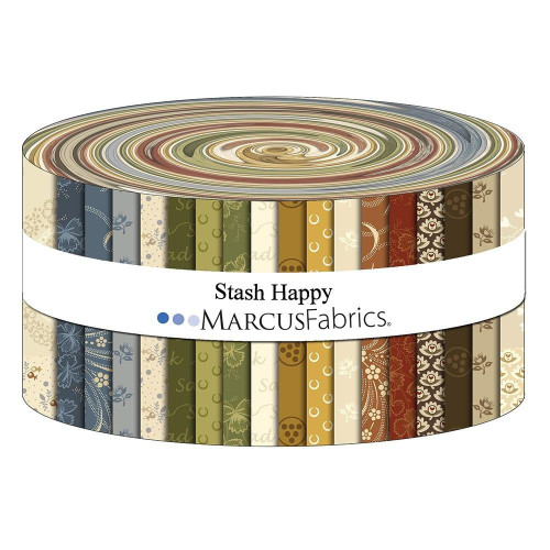 Marcus Fabrics Stash Happy Jeni Gaston Jelly Roll Fabric Strips