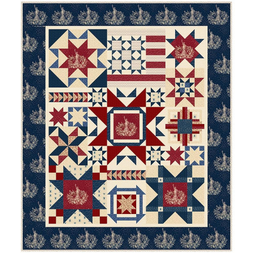 Marcus Fabrics Liberty Island Kellie Beckwith Liberty Island Sampler Quilt Kit