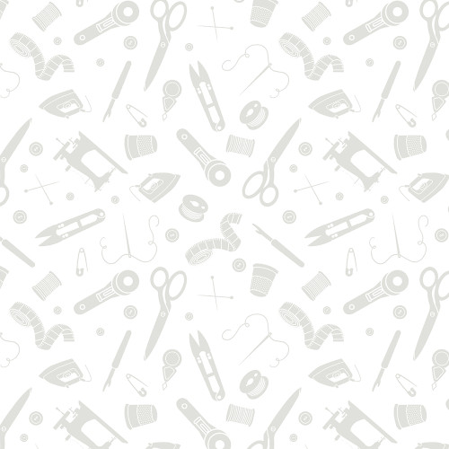 Wilmington Prints Fabrics Sew Happy 2  Sewing Essentials White on White
