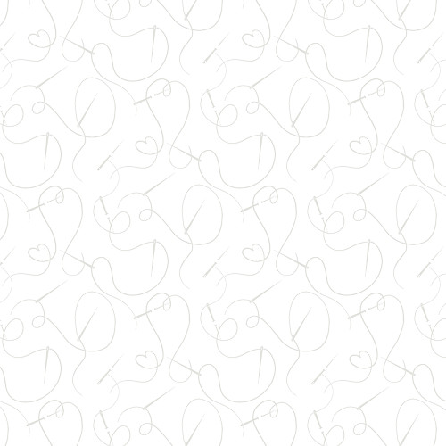 Wilmington Prints Fabrics Sew Happy 2  Needles & Thread White on White