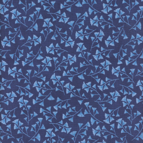 Wilmington Prints Fabrics Blissful Blues Jennifer Pugh  Ferns All Over Navy