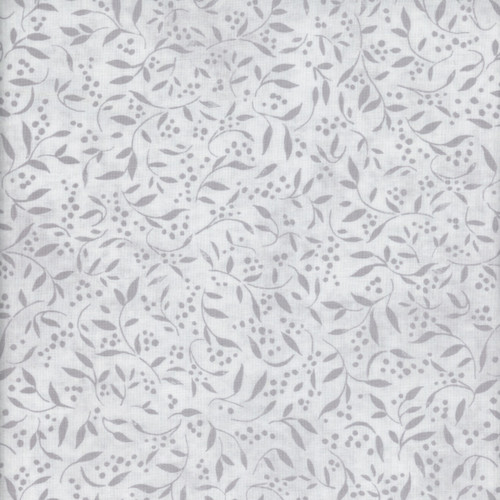 Wilmington Prints Fabrics Country Blue Susan Winget Tonal Leaves Gray