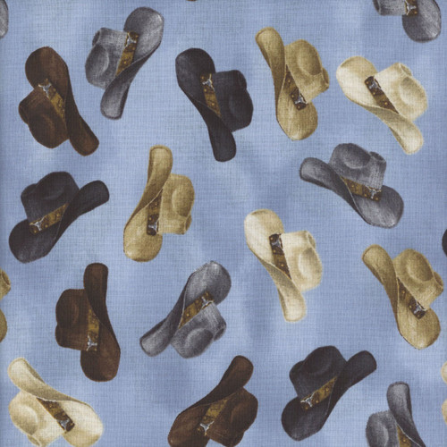 Wilmington Prints Fabrics Riders On The Range Danhui Nai Hat Toss Blue