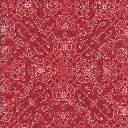Wilmington Prints Fabrics Riders On The Range Danhui Nai Paisley Red