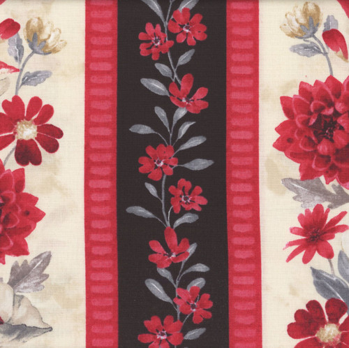 Wilmington Prints Fabrics Scarlet Dreams Beth Grove Repeating Stripe Multi