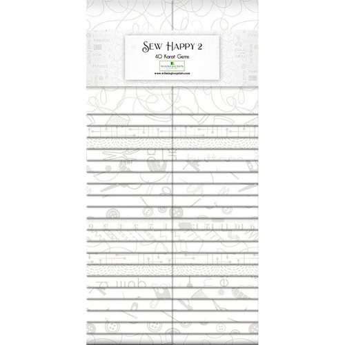 Wilmington Prints Fabrics Sew Happy 2  2.5 by 44 inch Fabric Strips