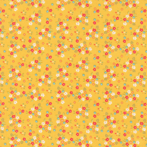 Moda Fabrics Delightfully Yours Sherri & Chelsi Buttercup Yellow Lantana Flowers