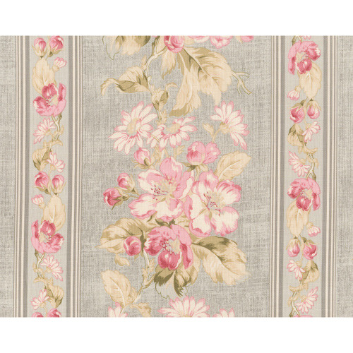 Benartex Fabrics Beloved April Cornell Apple Blossom Stripe Willow