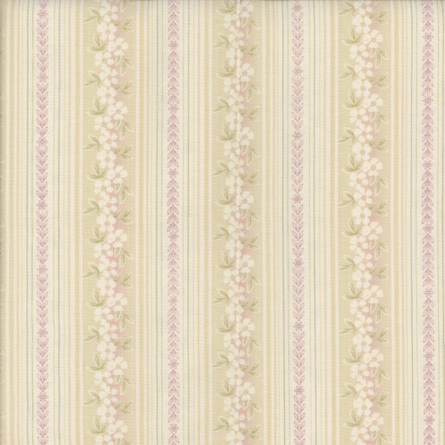 Benartex Fabrics Beloved April Cornell Hampton Stripe Rose Natural
