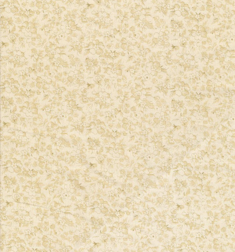 Benartex Fabrics Beloved April Cornell Beloved Calico Sage Natural, a fabric with a delicate, light beige floral pattern on a natural background.
