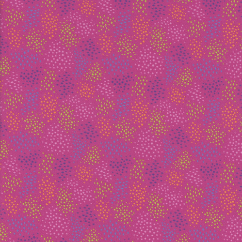 Benartex Fabrics Cheeto's World  Kimberly Einmo Ditsy Dots Fuchsia