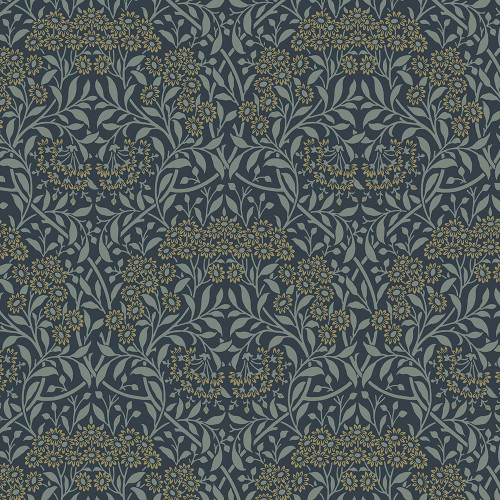 Free Spirit Fabrics William Morris and Co Mineral Michaelmas Daisy Ink