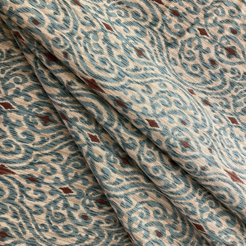 Waverly Fabrics Sri Lanka Driftwood  Green Tan Moorish Damask