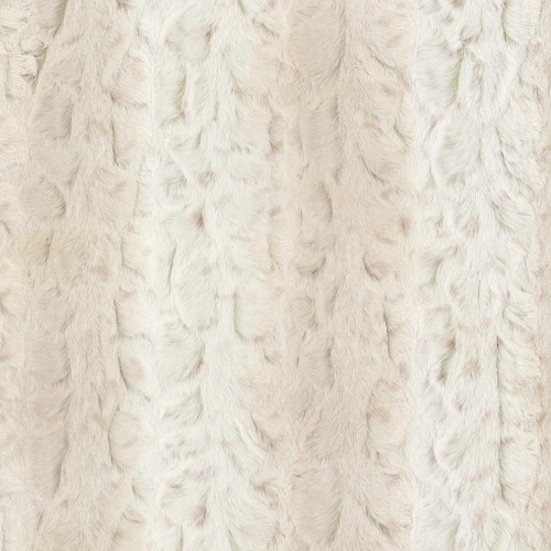 Waverly Fabrics Juneau Angora Cream Grey Plush Ombre Faux Fur