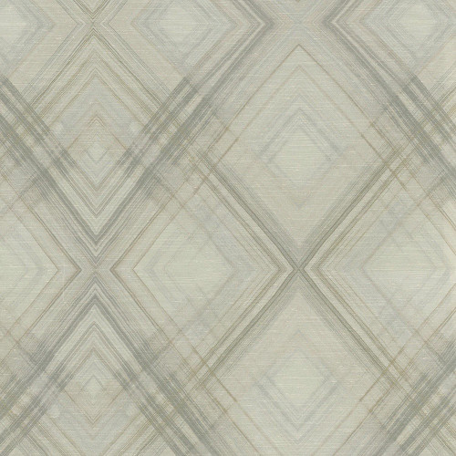 Waverly Fabrics Sylvie Linen Cream Grey Ombre Intersecting Lines Plaid