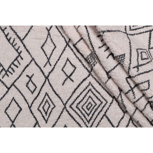 Waverly Fabrics Turning Point Onyx Black Grey Mod Geometric Printed Velvet