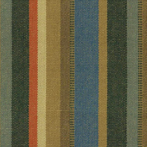 Waverly Fabrics Malabar Stripe Earthen Green Blue Brown Vintage Heavy Luggage Stripe