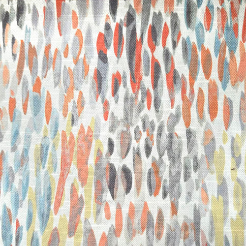 Waverly Fabrics Kelly Ripa Make It Rain Nectar Red Orange Brown Painters Rain Drops