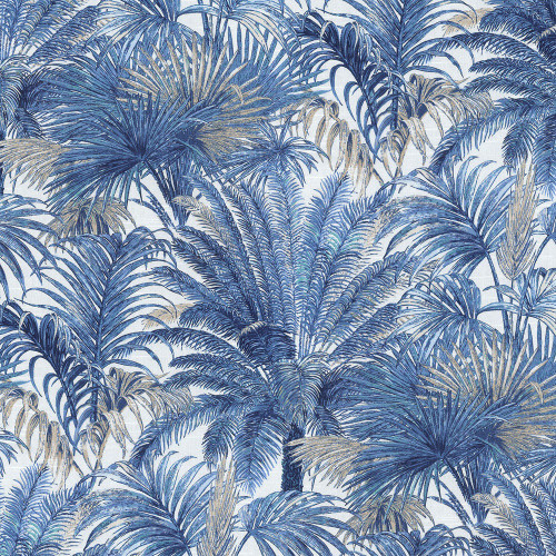 Waverly Fabrics Tommy Bahama Monteverde Azul Blue Grey Cream Tropical Palms