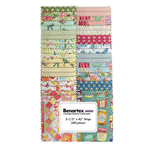 Benartex Fabrics A Prairie Heart Katie Daisy Strip-pies Fabric Strips