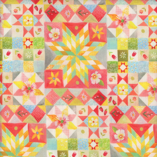 Benartex Fabrics A Prairie Heart Katie Daisy Heirloom Quilt Multi