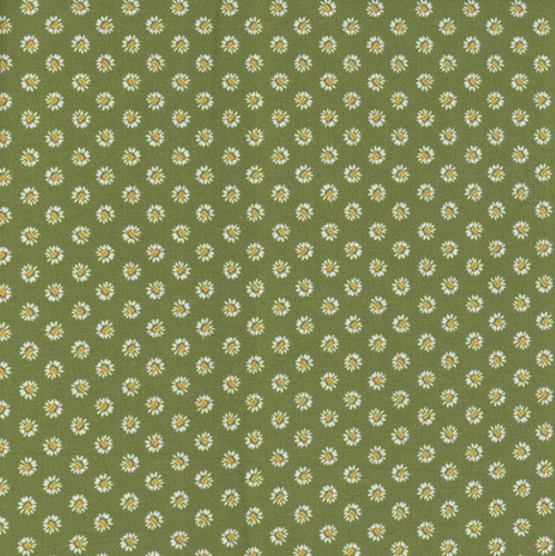 Benartex Fabrics A Prairie Heart Katie Daisy Dainty Daisy Dark Fern Green