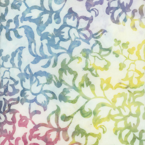 Riley Blake Fabrics Wide Back Batiks Radiant Flourish Rainbow Sherbet