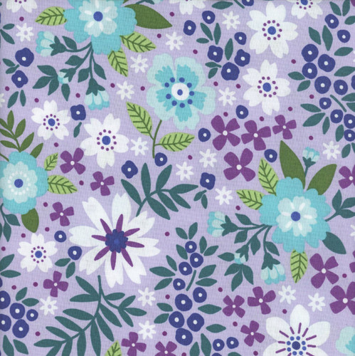 Benartex Fabrics Seaside Garden Shelley Cavanna Cottage Garden Lavender