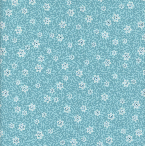 Benartex Fabrics Seaside Garden Shelley Cavanna Wild Strawberries Aquamarine