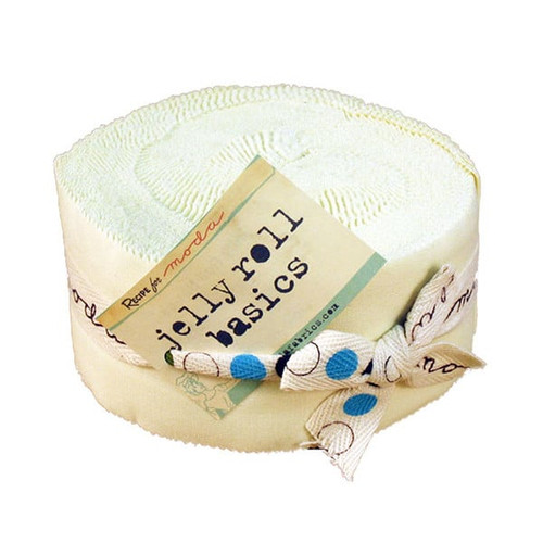 Moda Bella Solid Snow Jelly Roll Strips