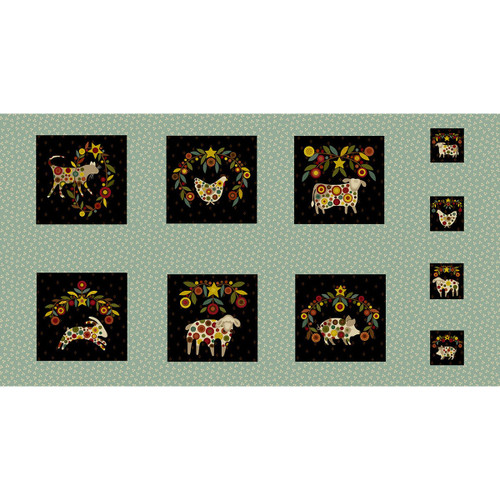 Henry Glass Fabrics Pennyberry Farm Kim Diehl Multi Penny Farm Blocks
