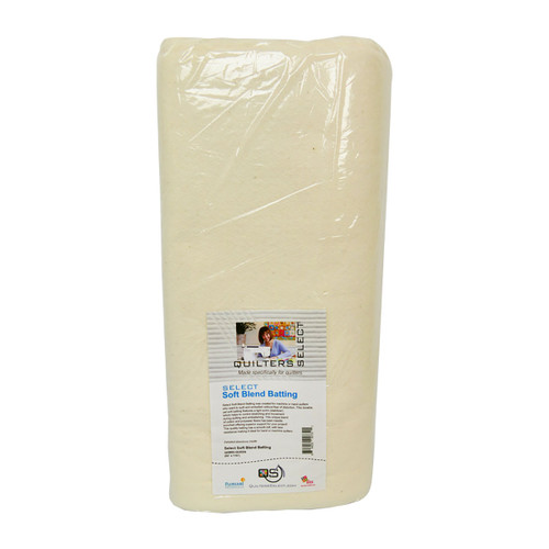 Quilters Select Cotton Polyester Blend Queen Size Batting