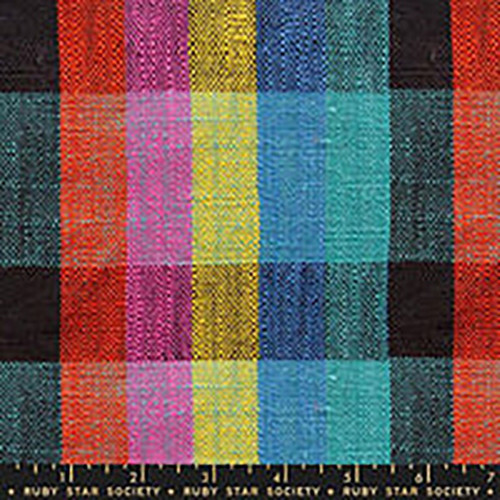 Moda Ruby Star Society Fabrics 16 inch Sunshine Toweling Picnic Plaid Black